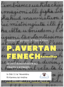 P. Avertan Fenech, Karmelitan: Id-Duttrina Spiritwali f’Ħajtu u Kitbietu